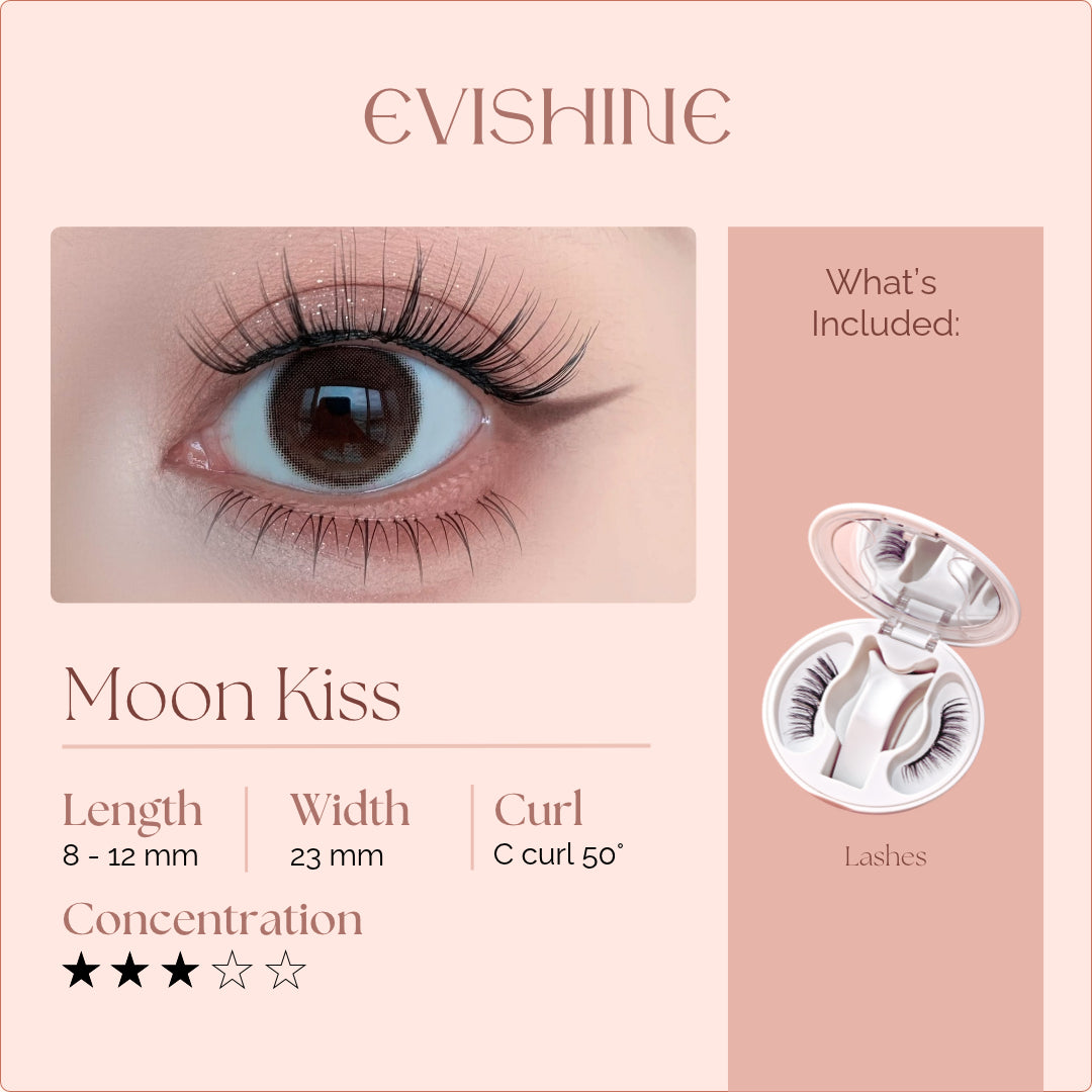 EviShine Moon Kiss magnetic eyelashes without lash setting liquid gel
